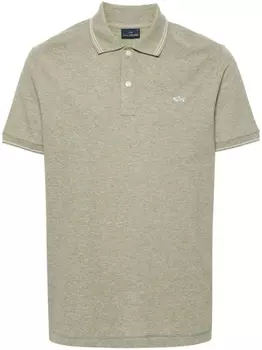 Paul & Shark рубашка поло с нашивкой-логотипом, зеленый