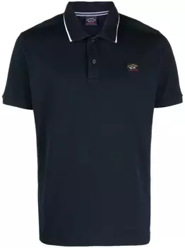 Paul & Shark рубашка поло с нашивкой-логотипом, синий