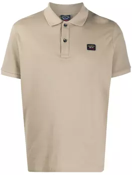 Paul & Shark рубашка-поло с нашивкой-логотипом, нейтральный
