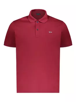 Paul & Shark рубашка поло с нашивкой-логотипом, красный