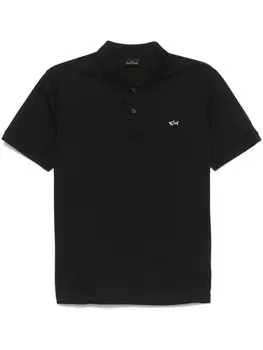 Paul & Shark рубашка поло с вышитым логотипом, черный