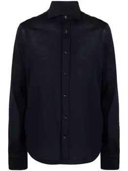 Paul & Shark шерстяная рубашка из джерси с длинными рукавами, синий