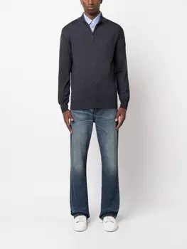 Paul & Shark шерстяной джемпер с воротником на молнии, синий