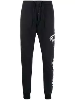Paul & Shark спортивные брюки с принтом, черный