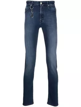 Paul & Shark узкие джинсы с эффектом потертости, синий