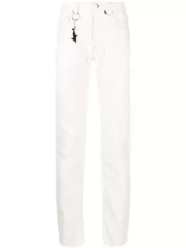 Paul & Shark узкие джинсы с подвеской-логотипом, нейтральный цвет