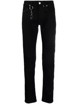 Paul & Shark узкие джинсы с вышитым логотипом, черный