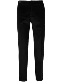 Paul Smith бархатные брюки прямого кроя, черный