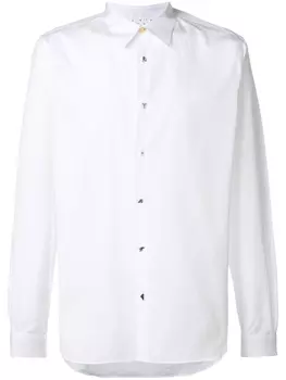 Paul Smith charm button long sleeve shirt, белый