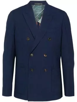 Paul Smith двубортный пиджак с заостренными лацканами, синий