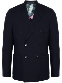 Paul Smith двубортный пиджак с зазубренными лацканами, синий
