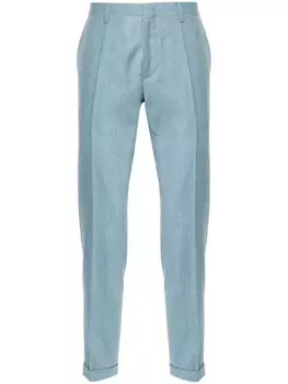 Paul Smith фланелевые брюки узкого кроя, синий