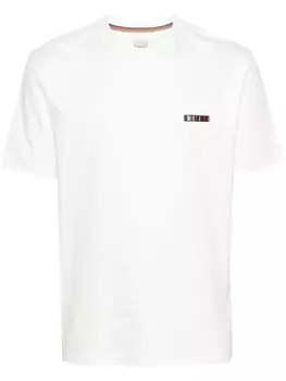 Paul Smith футболка из хлопка с вышитым логотипом, белый