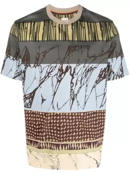 Paul Smith футболка с графичным принтом, зеленый