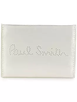 Paul Smith футляр для карт с перфорированным логотипом, серебристый