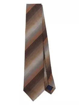 Paul Smith галстук Ombre Stripes, коричневый