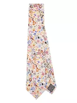 Paul Smith галстук с цветочным принтом, белый