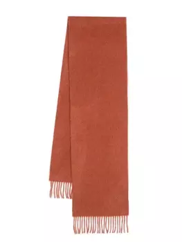 Paul Smith кашемировый шарф с бахромой, оранжевый