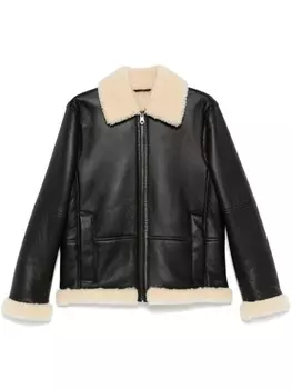 Paul Smith кожаная дубленка на молнии, черный
