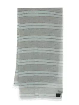 Paul Smith льняной шарф в полоску, синий