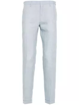 Paul Smith льняные брюки со складками, синий