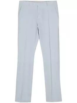 Paul Smith льняные брюки строгого кроя, синий