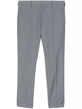 Paul Smith меланжевые брюки строгого кроя, синий