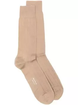 Paul Smith носки в рубчик, коричневый