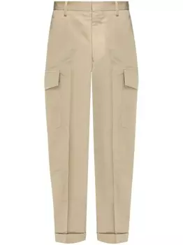 Paul Smith облегающие брюки-карго из хлопка, нейтральный цвет
