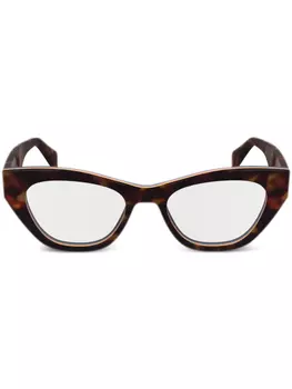 Paul Smith очки в геометричной оправе, коричневый