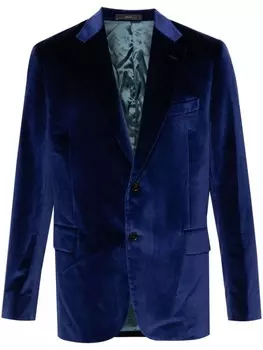 Paul Smith однобортный бархатный пиджак, синий