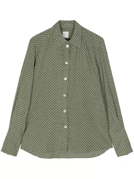Paul Smith polka-dot long-sleeve shirt, зеленый