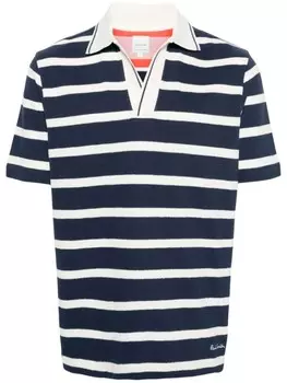 Paul Smith полосатая хлопковая рубашка-поло, синий