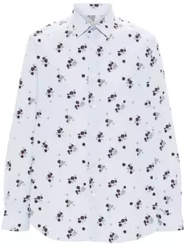 Paul Smith полосатая рубашка с цветочным принтом, синий