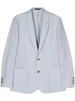 Paul Smith поплиновый пиджак из льна, синий