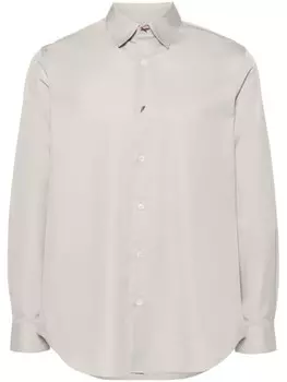 Paul Smith рубашка из поплина и хлопка, нейтральный цвет