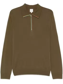 Paul Smith рубашка поло с отделкой Artist Stripe, коричневый