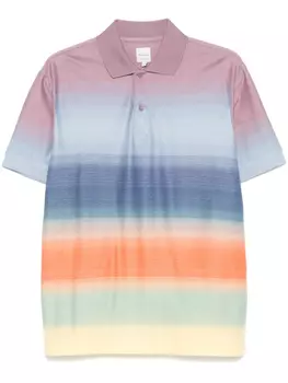 Paul Smith рубашка поло Smith-Stripe, фиолетовый