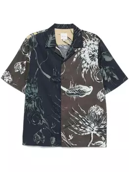 Paul Smith рубашка с абстрактным принтом, синий