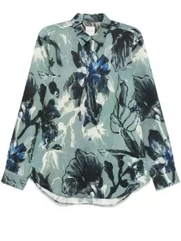 Paul Smith рубашка с абстрактным принтом, синий