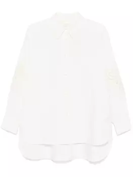 Paul Smith рубашка с цветочной вышивкой, белый