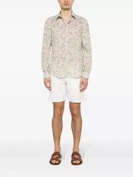 Paul Smith рубашка с цветочным принтом, белый