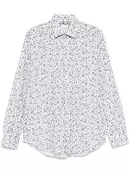 Paul Smith рубашка с цветочным принтом, белый