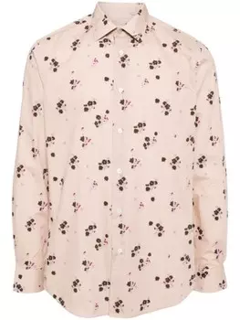 Paul Smith рубашка с цветочным принтом, розовый