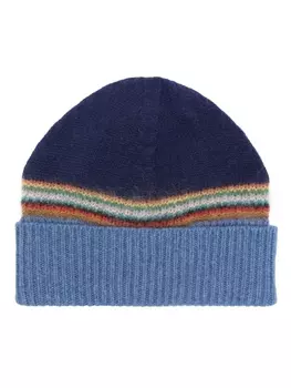 Paul Smith шапка бини в рубчик, синий