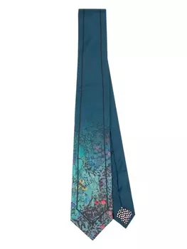 Paul Smith шелковый галстук с цветочным принтом, синий