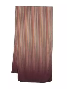 Paul Smith шелковый шарф в полоску Signature Stripe, фиолетовый