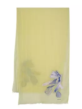 Paul Smith шерстной шарф с цветочной вышивкой, желтый