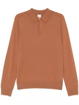 Paul Smith шерстяная рубашка поло, коричневый