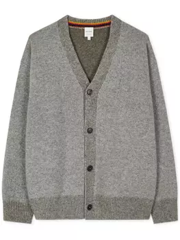 Paul Smith шерстяной кардиган с V-образным вырезом, серый